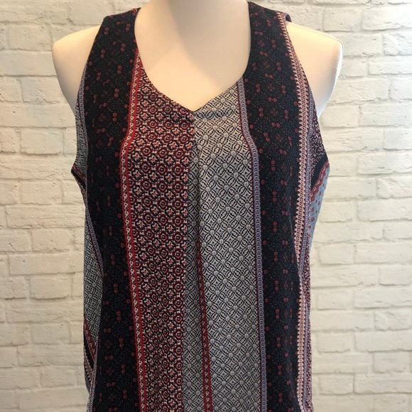Monteau Los Angeles Boho Print Top, Size M - Picture 1 of 8